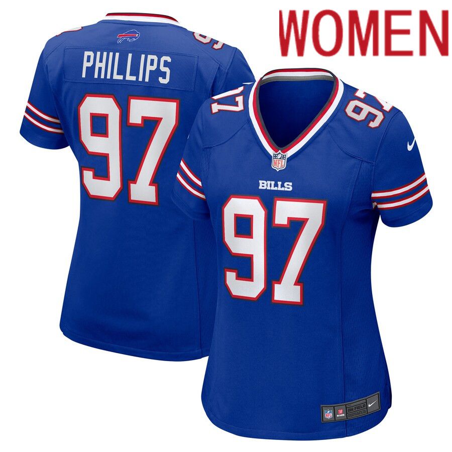 Women Buffalo Bills 97 Jordan Phillips Nike Royal Game NFL Jersey